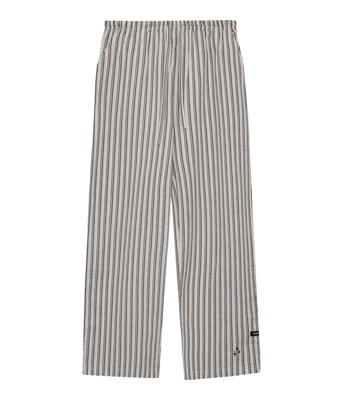누프에블루(NEUFETBLEU) NEB cotton stripe pants (brown)