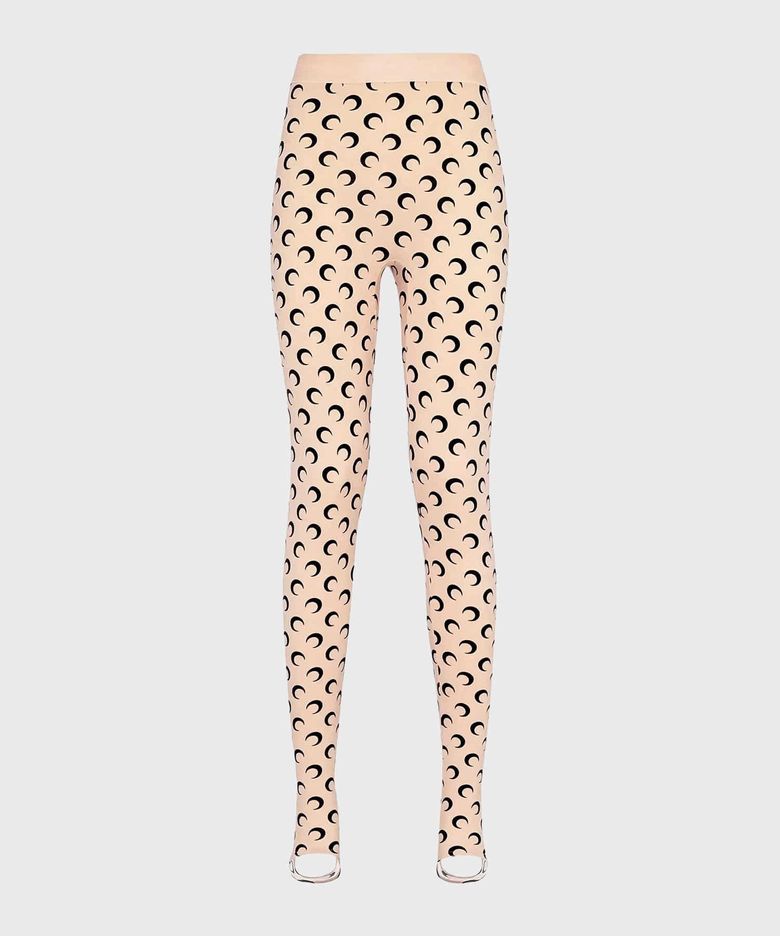 (W) 문 프린티드 저지 스터럽 레깅스 탠 MOON PRINTED JERSEY STIRRUP LEGGINGS