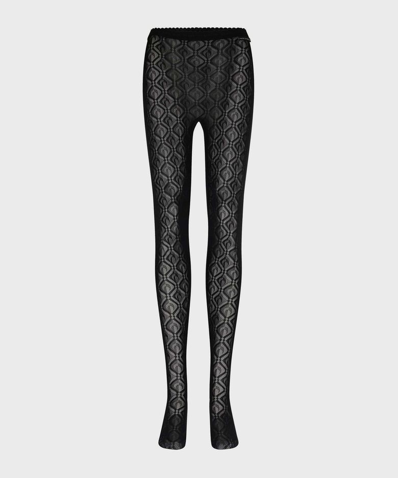 (W) 문 다이아몬드 메쉬 자카드 타이츠 블랙 MOON DIAMOND MESH JACQUARD TIGHTS
