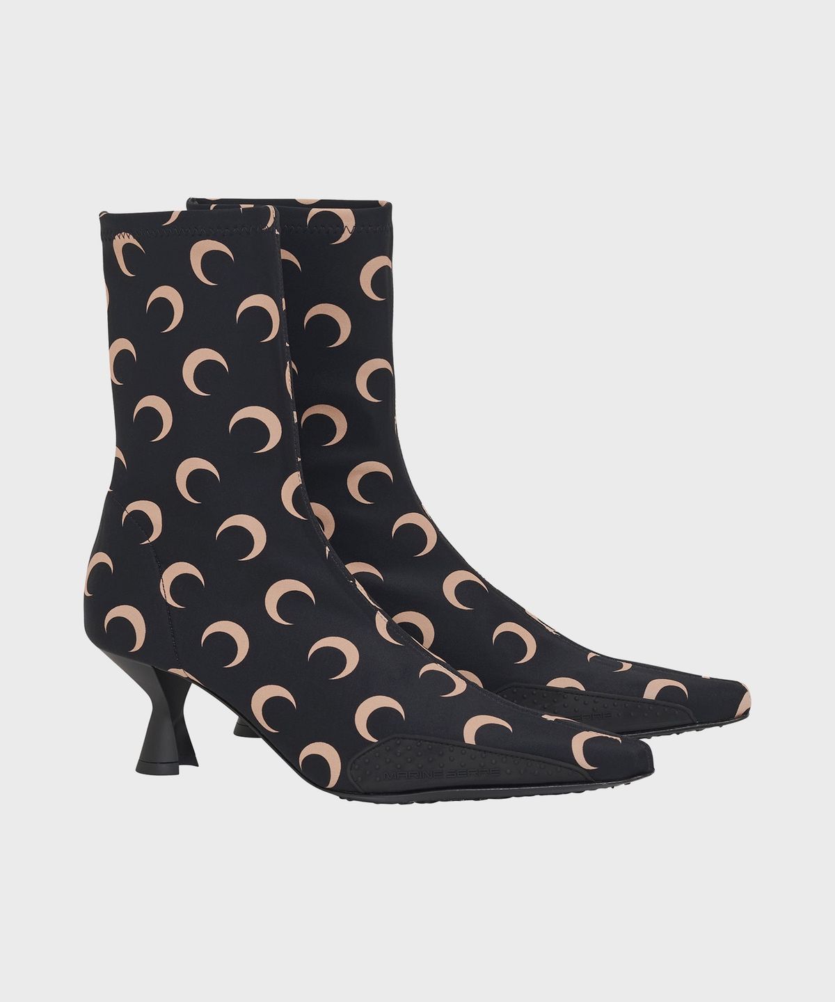 마린 세르(MARINE SERRE) (W) 문 프린티드 저지 MS 부츠 인버스 탠 MOON PRINTED JERSEY MS BOOTS