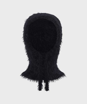 (U) 와일드 퍼피 니트 바라클라바 블랙 WILD PUFFY KNIT BALACLAVA