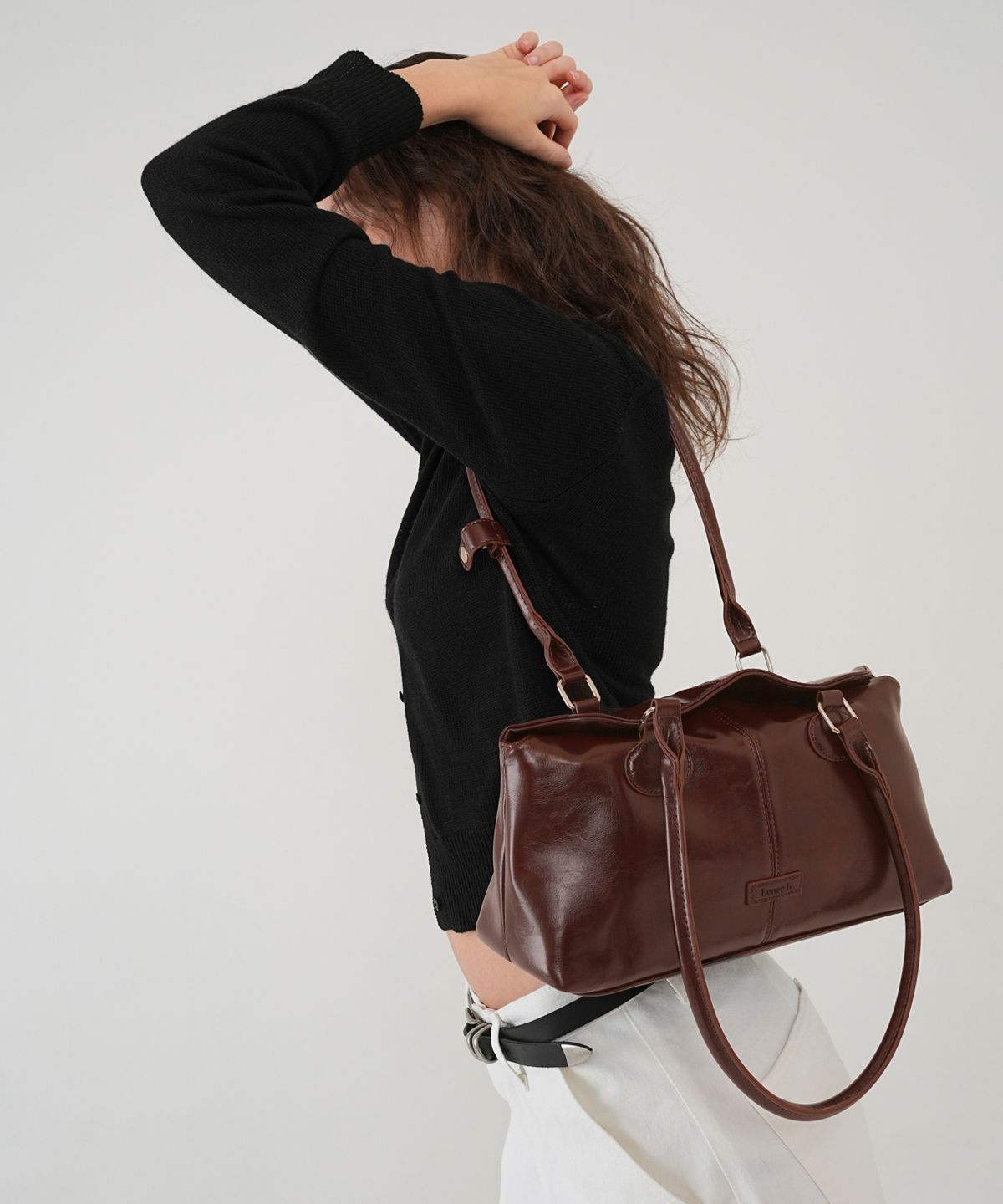 레니비(LeneeB) 라모백 미디움 브라운 Ramo bag medium Brown