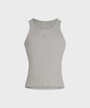 (M) 문 로고 립 저지 탱크 탑 그레이 MOON LOGO RIBBED JERSEY TANK TOP