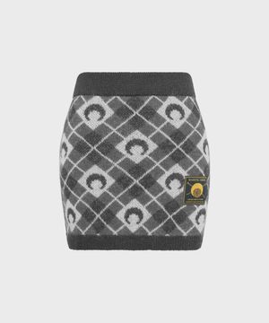 (W) 문 아가일 니트 미니 스커트 라이트 그레이 MOON ARGYLE KNIT MINI SKIRT
