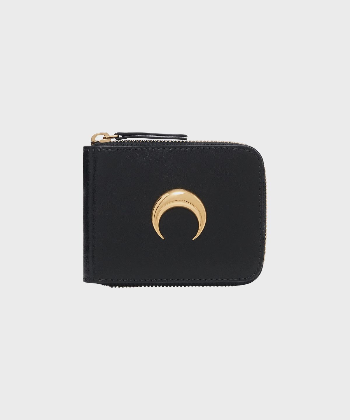 마린 세르(MARINE SERRE) (U) 베지터블 레더 월렛 블랙 VEGETABLE LEATHER WALLET