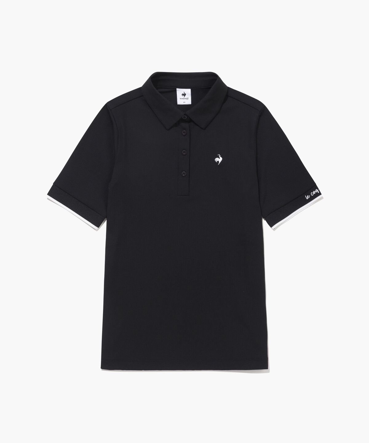 르꼬끄 골프(LECOQ GOLF) 여성 소매배색 골지 반팔 티셔츠 (GQ122LTS34)