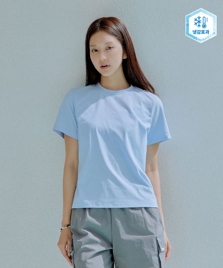 퀵드라이 여성 아스타리스크 반팔 티셔츠 (S25MWTTS11) Pastel Blue