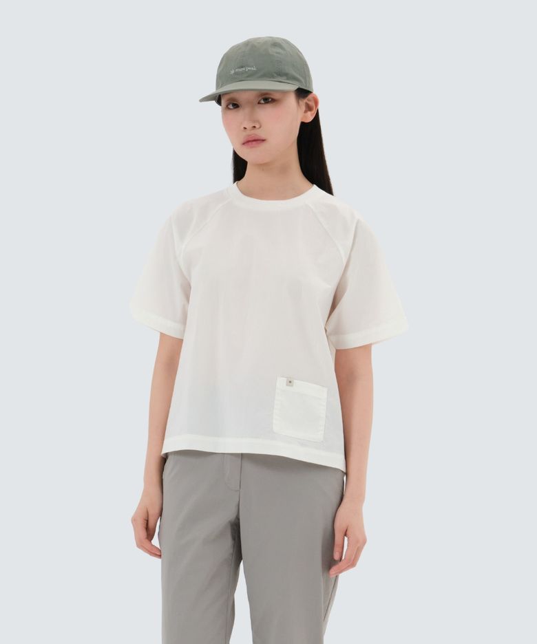 루트 여성 포켓 반팔 티셔츠 (S25MWRTS61) Off White
