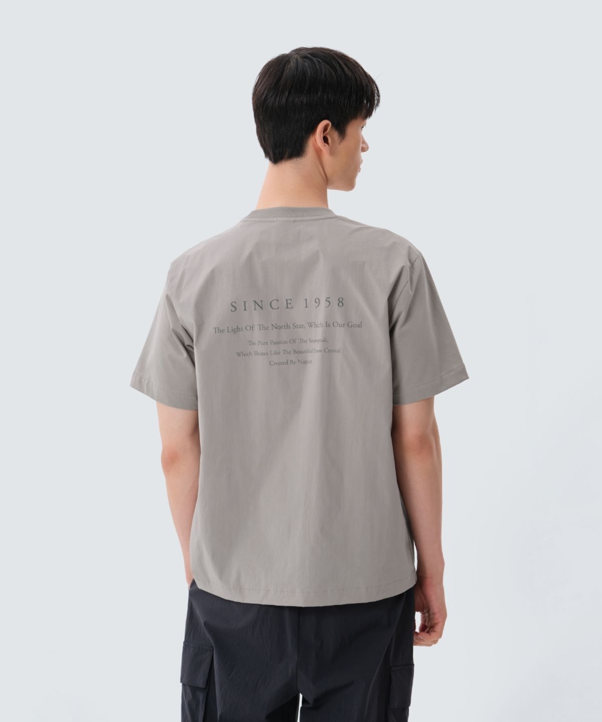 스노우피크 어패럴(SNOWPEAK APPAREL) 워크 하이브리드 반팔 티셔츠 (S25MMFTS56) Fog Gray