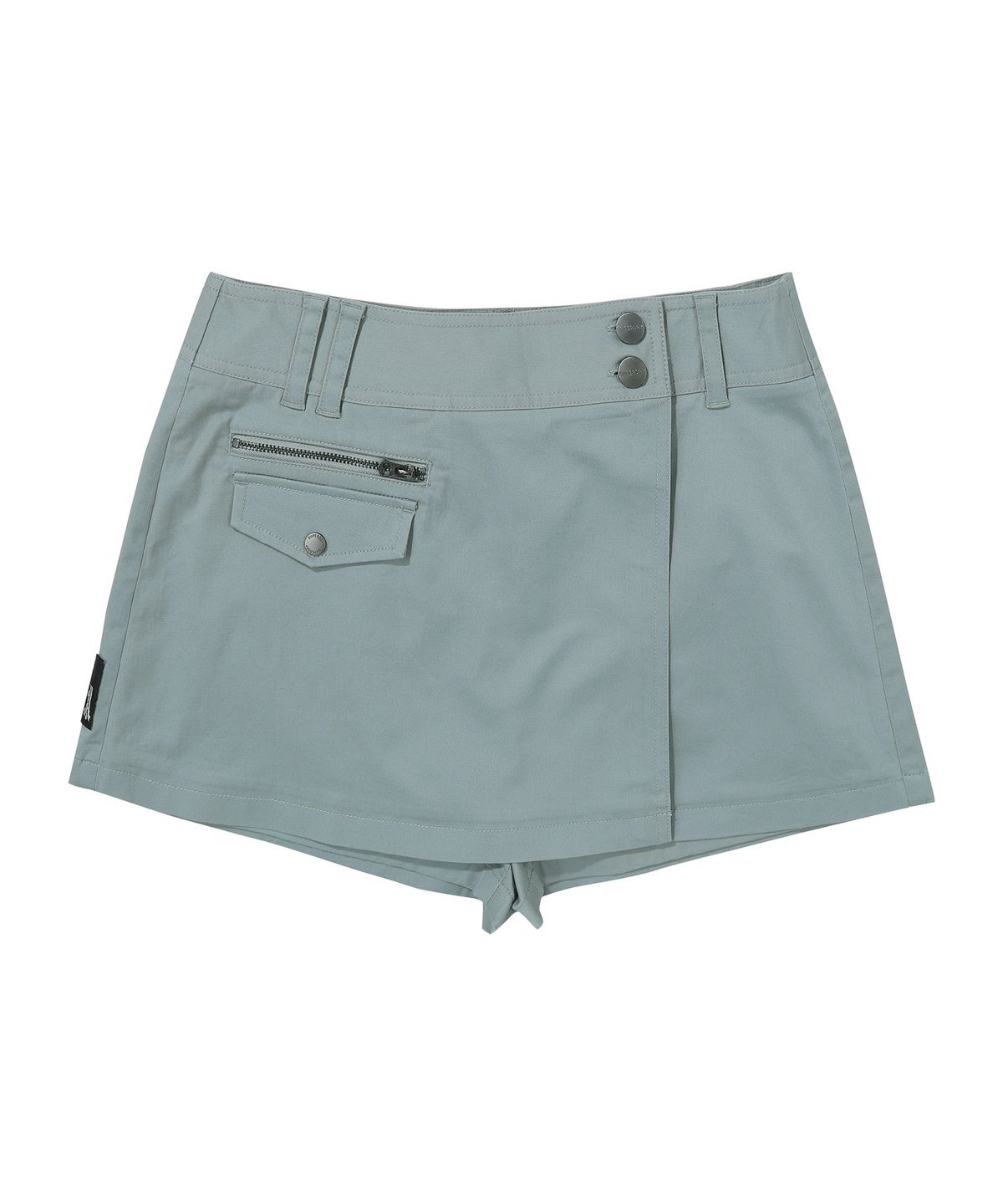 슈퍼드라이(SUPERDRY) W 포켓 스커트 쇼츠 그레이 블루