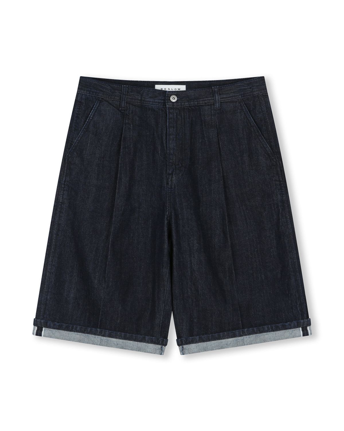 비슬로우(BESLOW) WIDE FIT SELVAGE DENIM SHORTS INDIGO