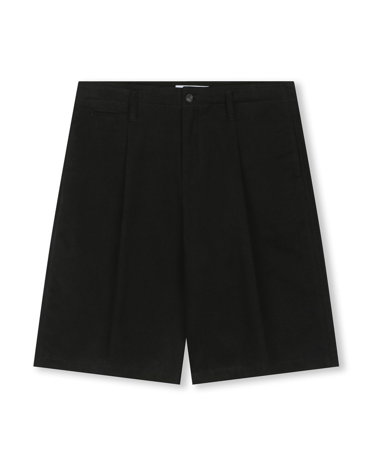비슬로우(BESLOW) ONE TUCK WIDE FIT SHORTS BLACK