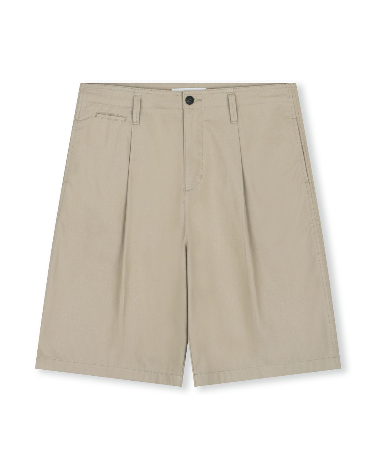 비슬로우(BESLOW) ONE TUCK WIDE FIT SHORTS BEIGE