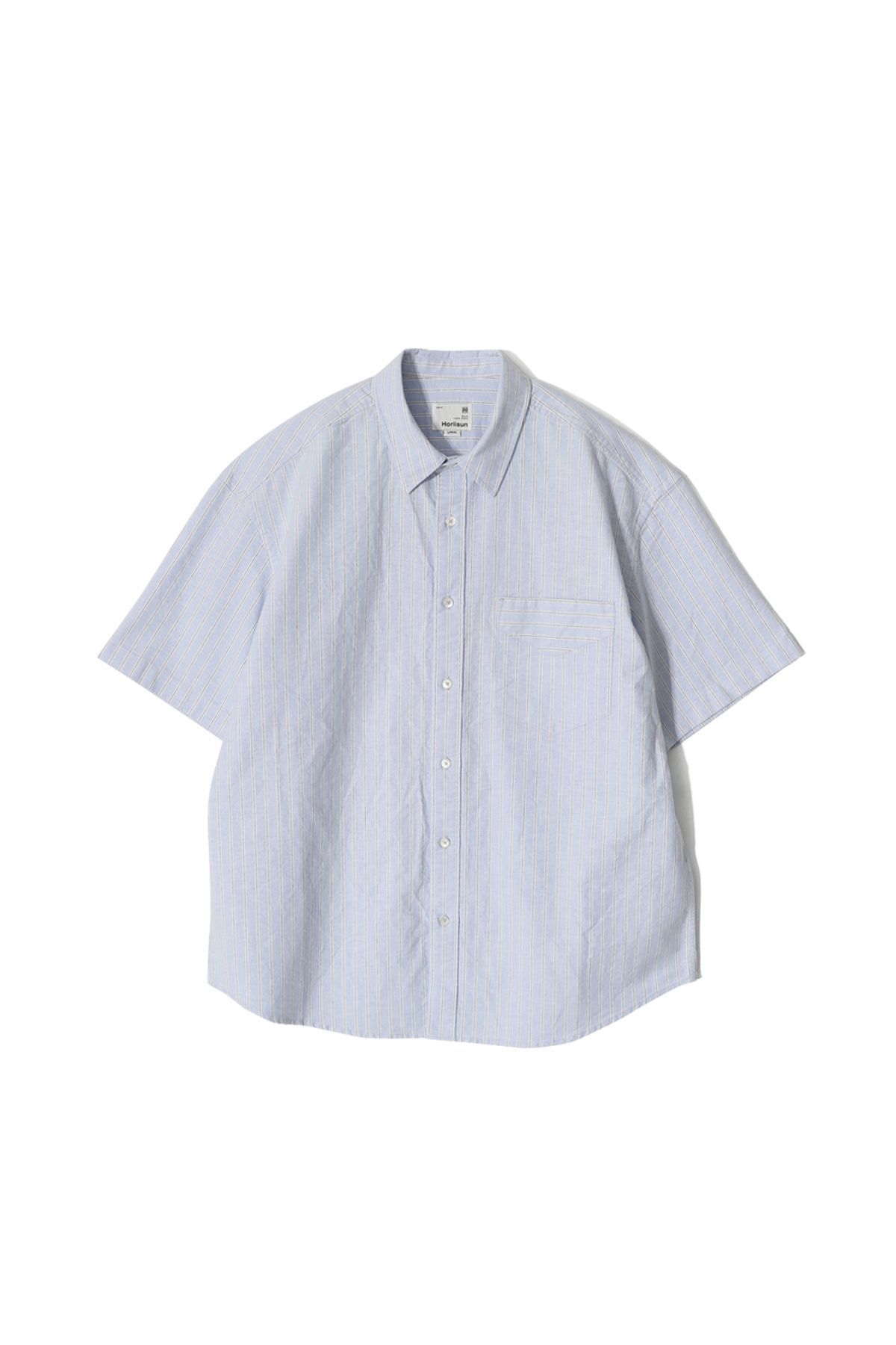 홀리선(HORLISUN) Poole Oxford Stripe Shirt Blue