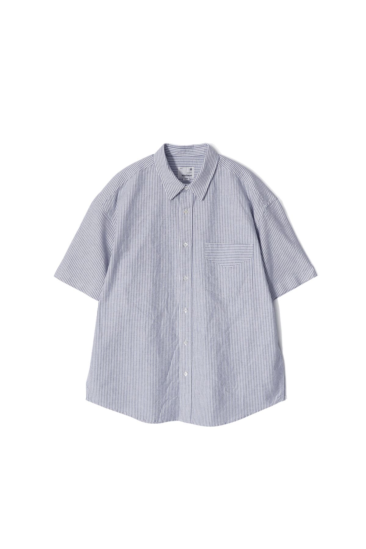 홀리선(HORLISUN) Poole Oxford Stripe Shirt Navy
