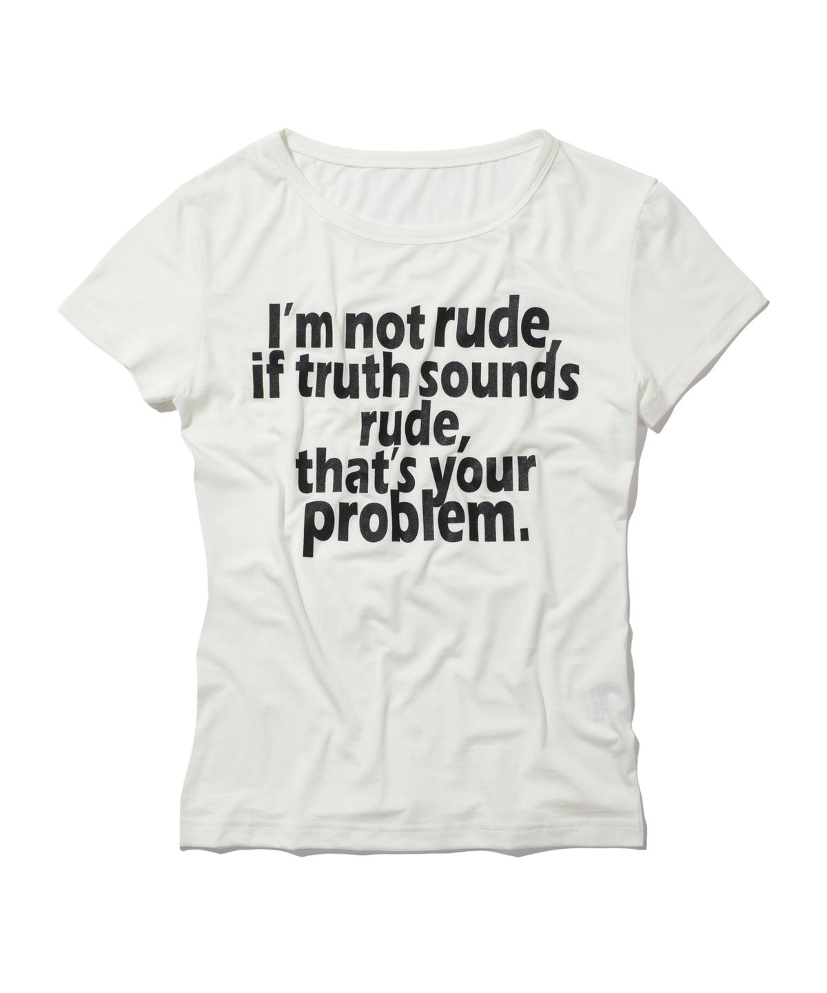 크루치(KRUCHI) RUDE Half Sleeve T-shirt (WHITE) WOMENS