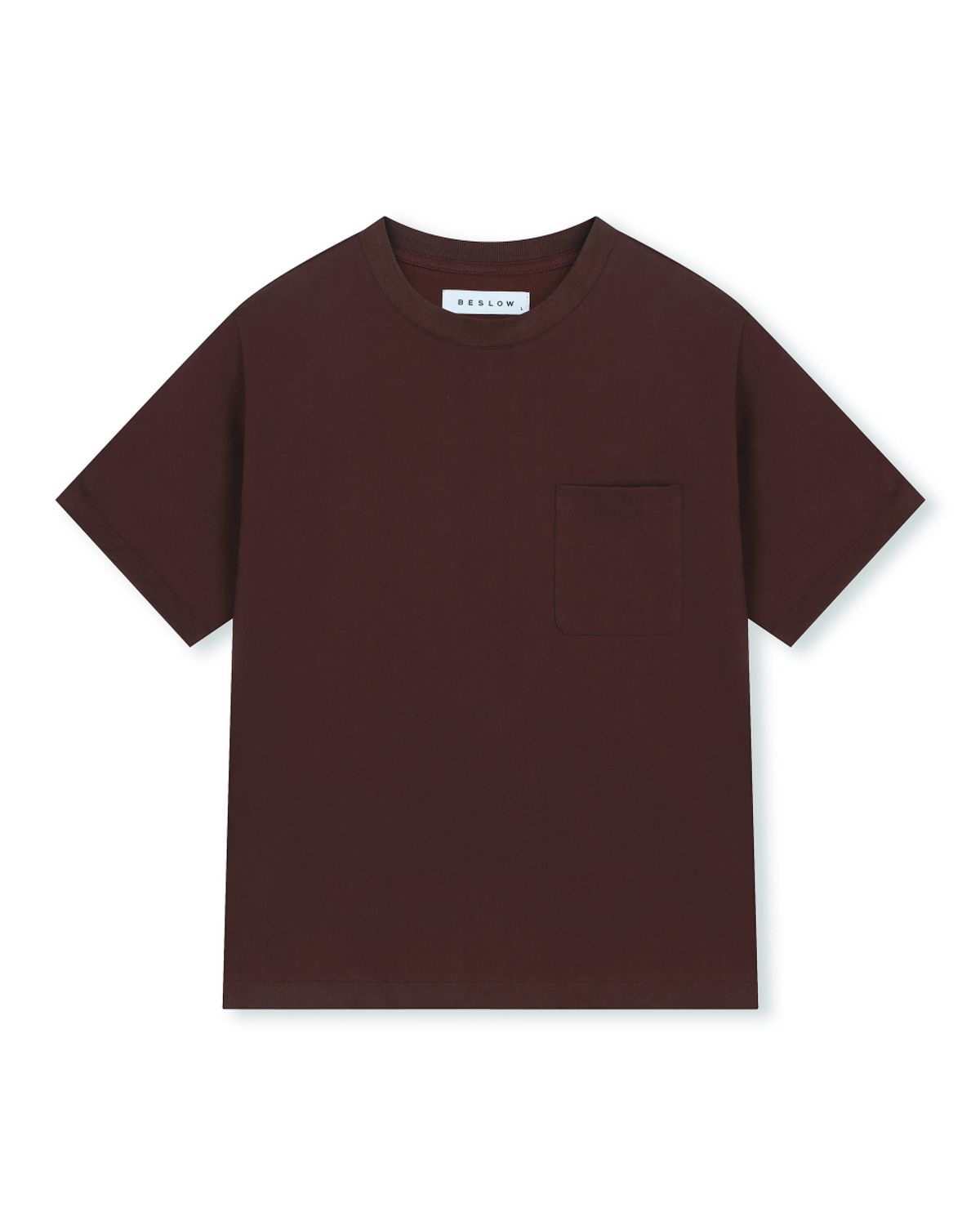 비슬로우(BESLOW) SLIM FIT T-SHIRT BURGUNDY