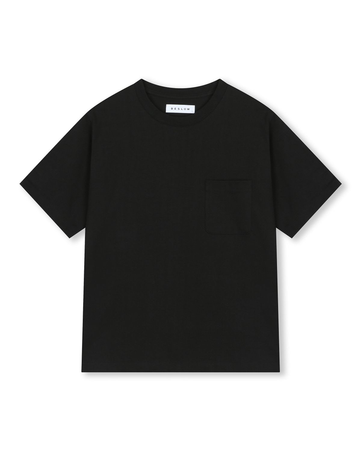 비슬로우(BESLOW) SLIM FIT T-SHIRT BLACK