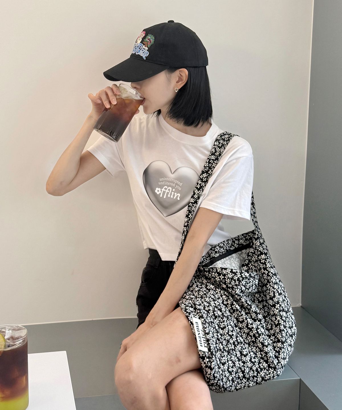 마스마룰즈(MASMARULEZ) Rabbit eco bag_White flower