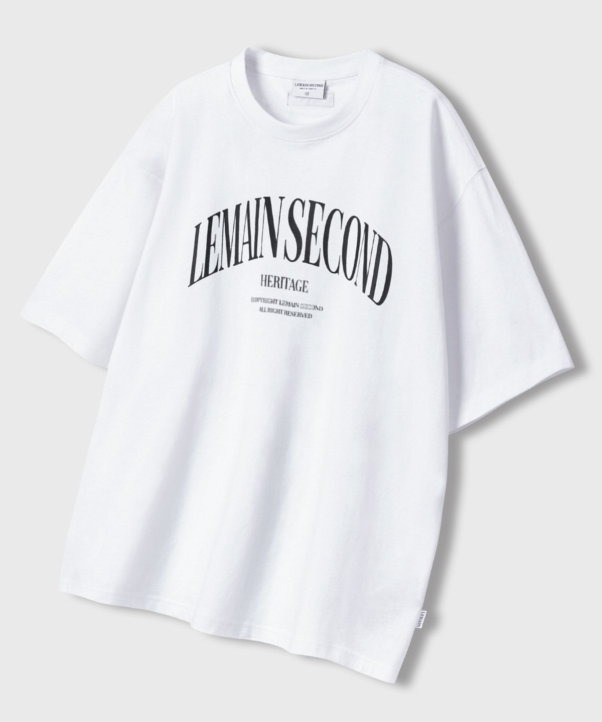리메인세컨드(LEMAIN SECOND) 헤리티지 아치 로고 오버핏 반팔 티_5COLOR