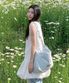 Nylon 2way shirring hobo bag_Light blue