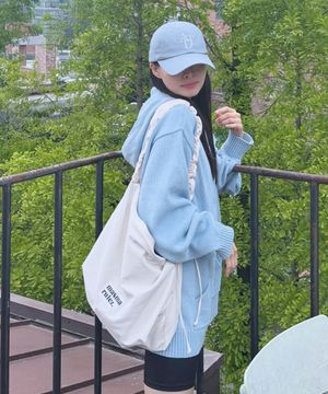 Nylon 2way shirring hobo bag_Creem beige