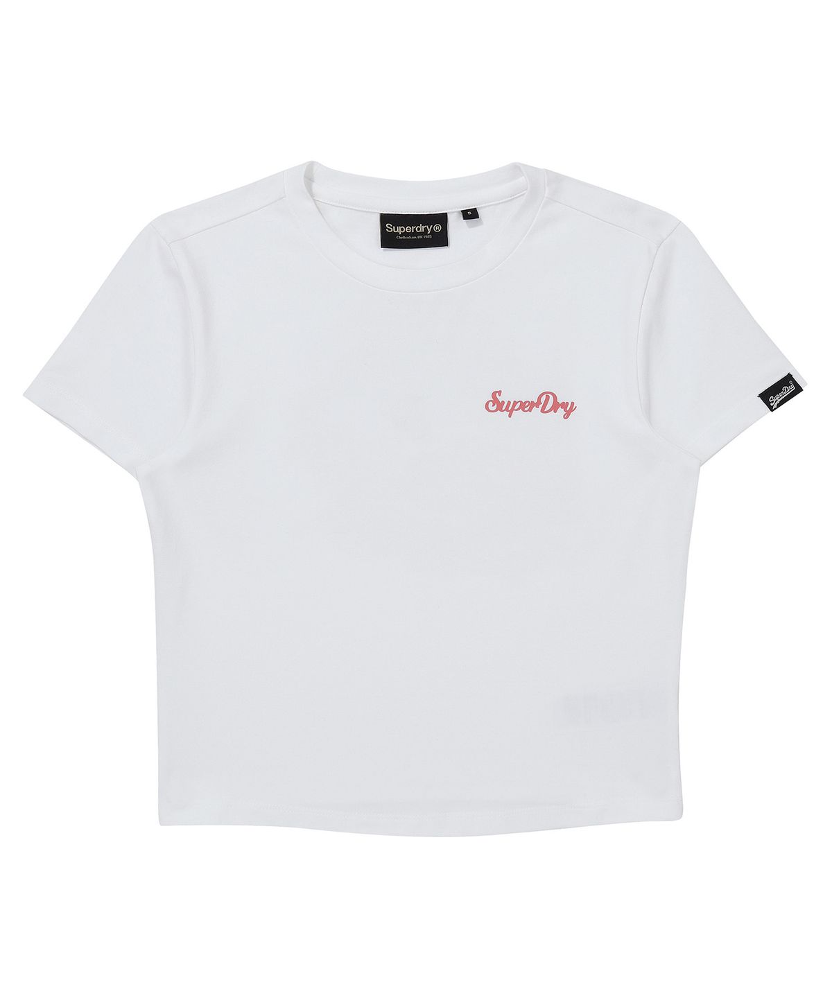 슈퍼드라이(SUPERDRY) W 비치 카 크롭 티셔츠 화이트