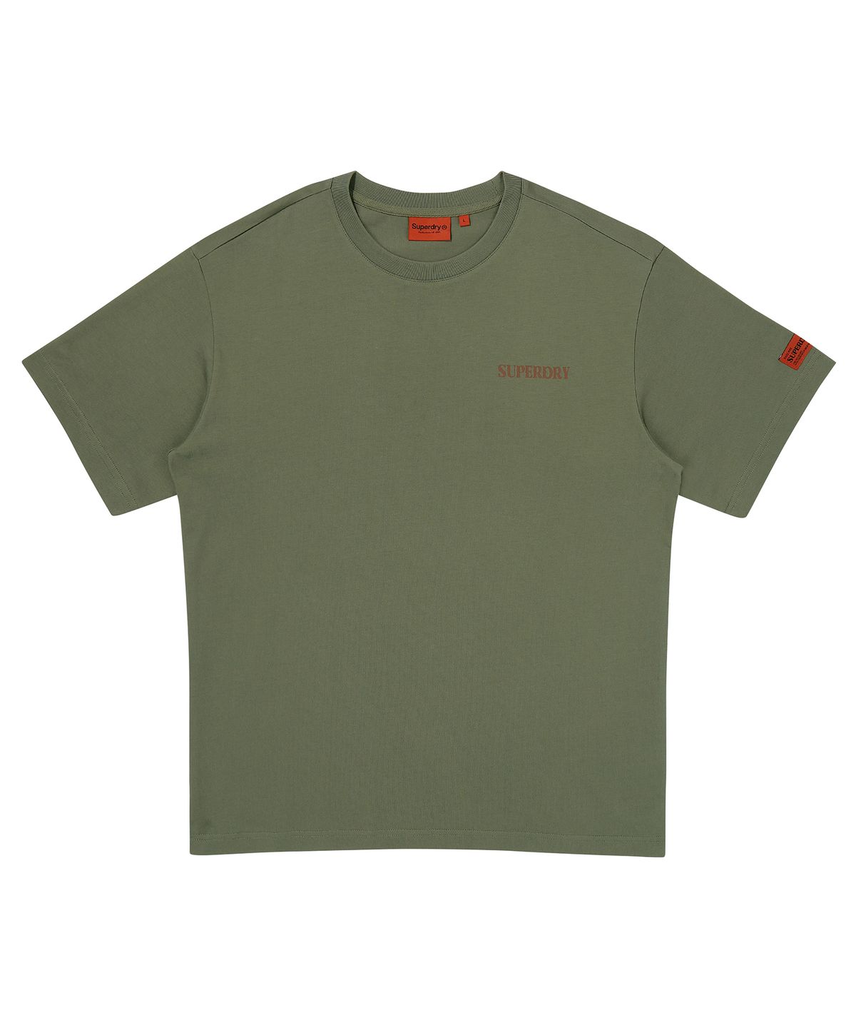 슈퍼드라이(SUPERDRY) 캐시 크롭 티셔츠 카키