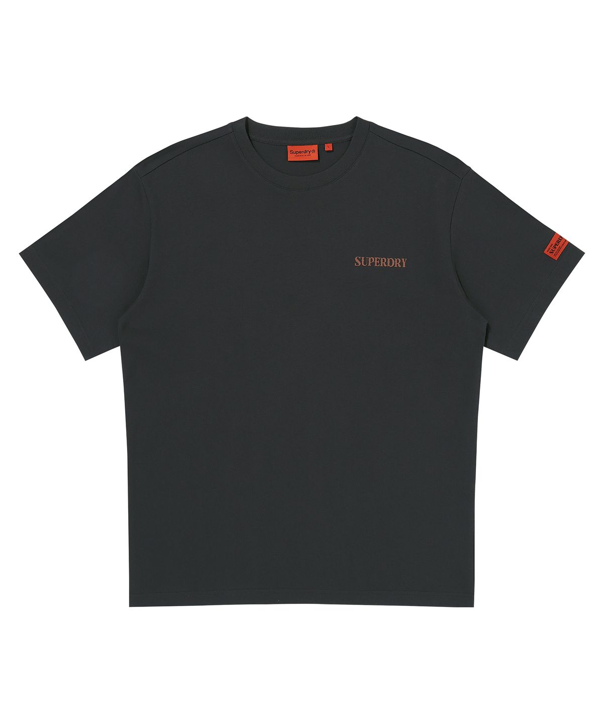 슈퍼드라이(SUPERDRY) 캐시 크롭 티셔츠 다크 그레이