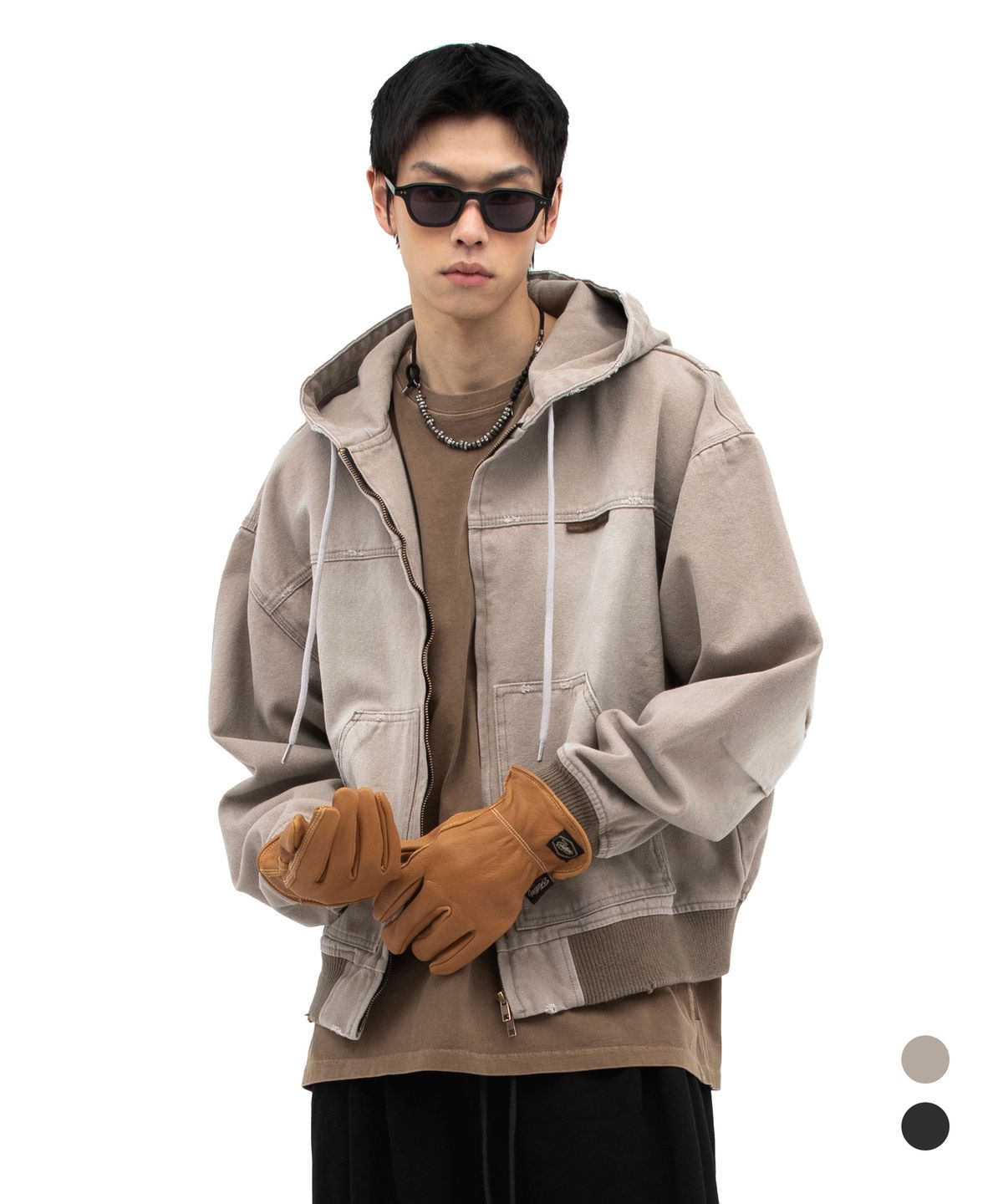 데프가먼츠(DEFGARMENTS) 후드 봄버[2컬러]