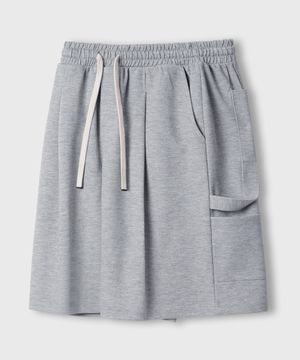 버뮤다 와이드 원턱 카펜터 스웨트 쇼츠_2COLOR