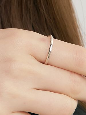 [Cotidiano]Cutting Plain Silver Ring Ir268