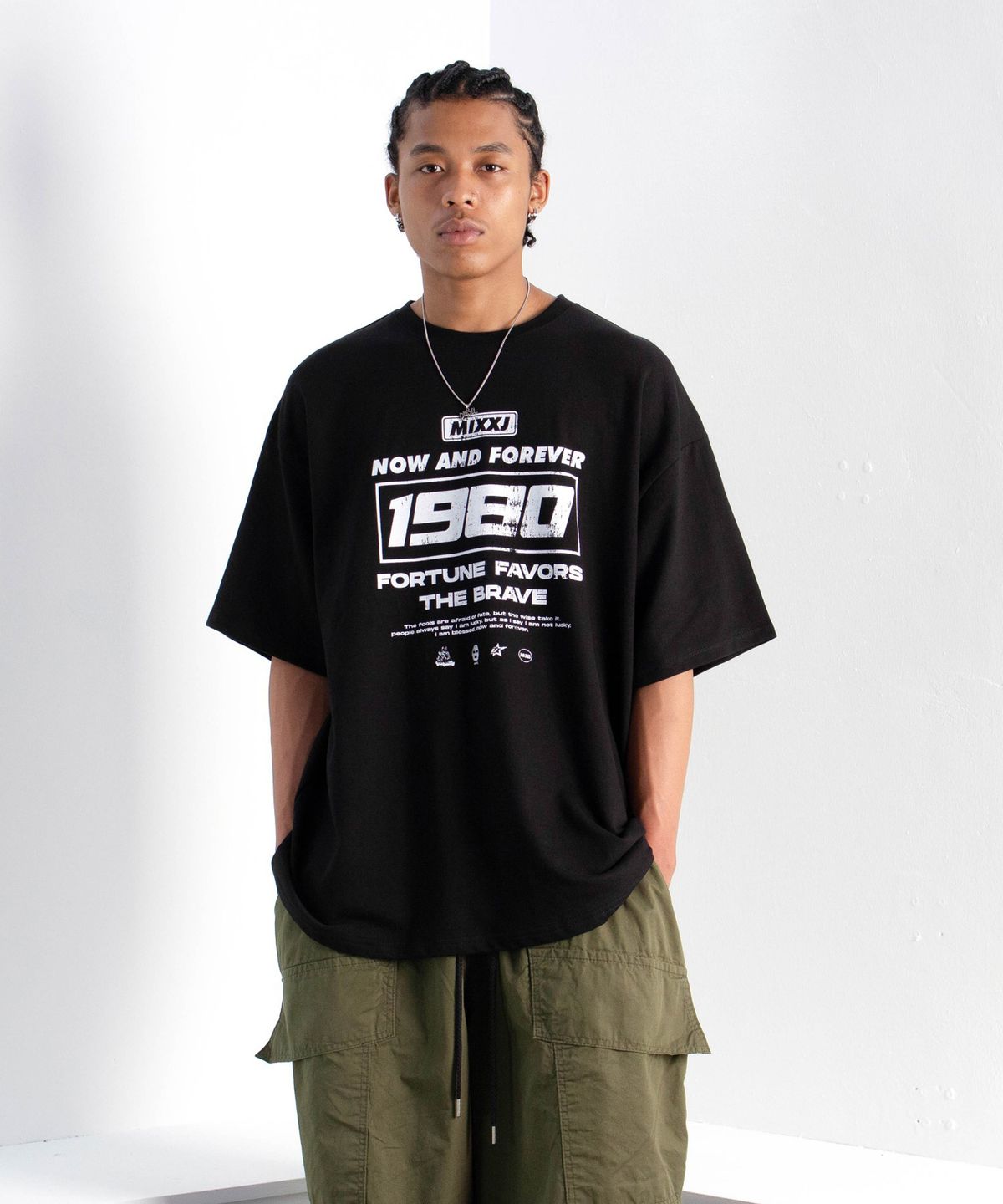 믹쓰제이(MIXXJ) 1980 MINI JERSEY TEE [BLACK]