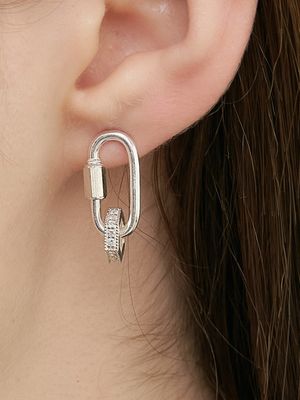 [Cotidiano]Link Hexagon Silver Earring Ie403