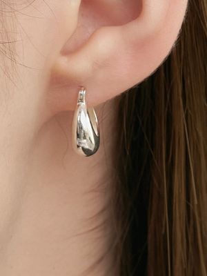 [Cotidiano]Volume Organic Silver Earring Ie404