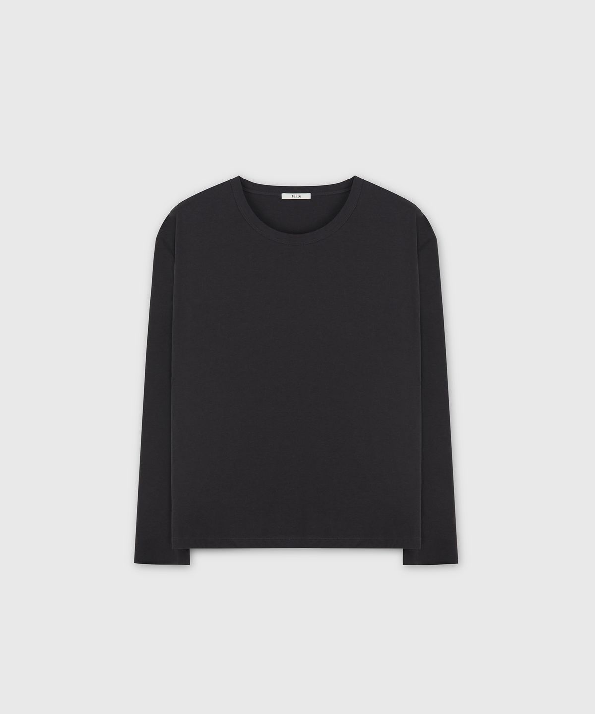 타일레(TAILLE) COTTON MODAL OVER LONG SLEEVE TOP ANTHRACITE