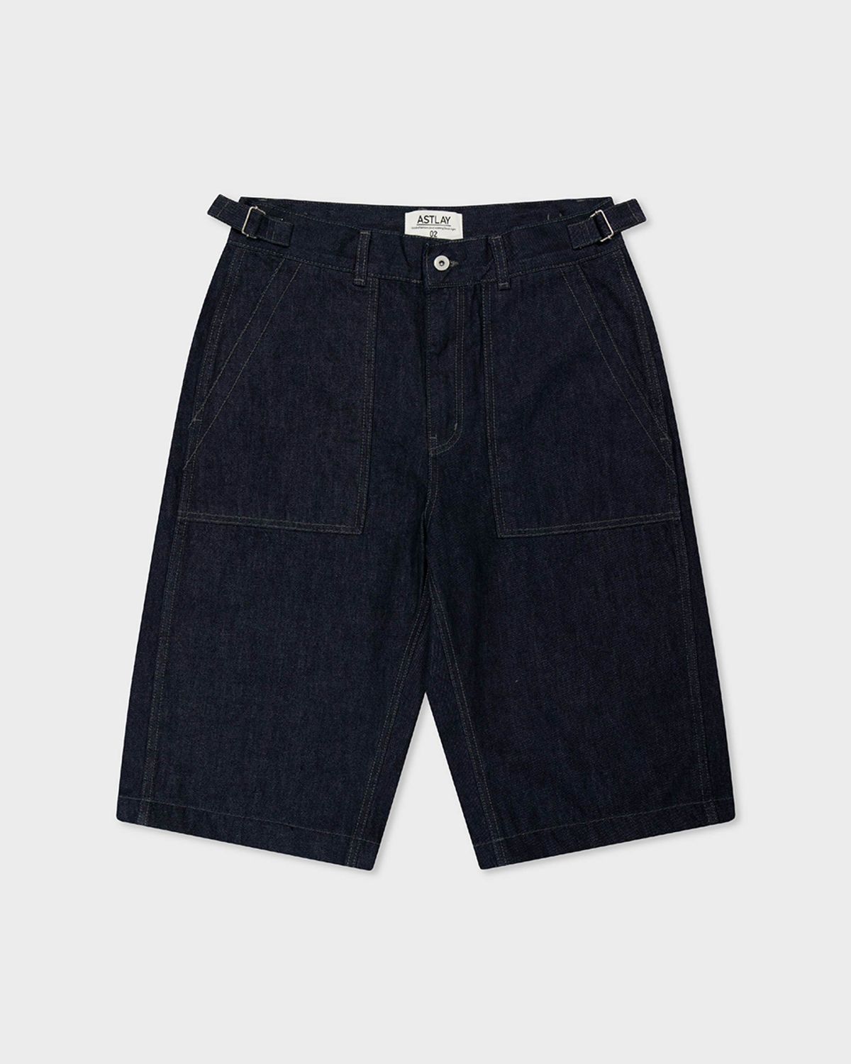 아스트레이(ASTLAY) Indigo Label Bermuda Pants (Indigo)