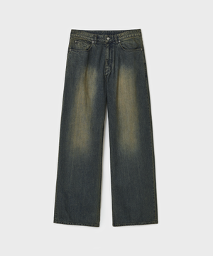 트루 와이드 데님 팬츠 - 빈티지 인디고