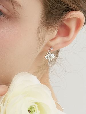 [Cotidiano]Signature Flower Silver Earring Ie406