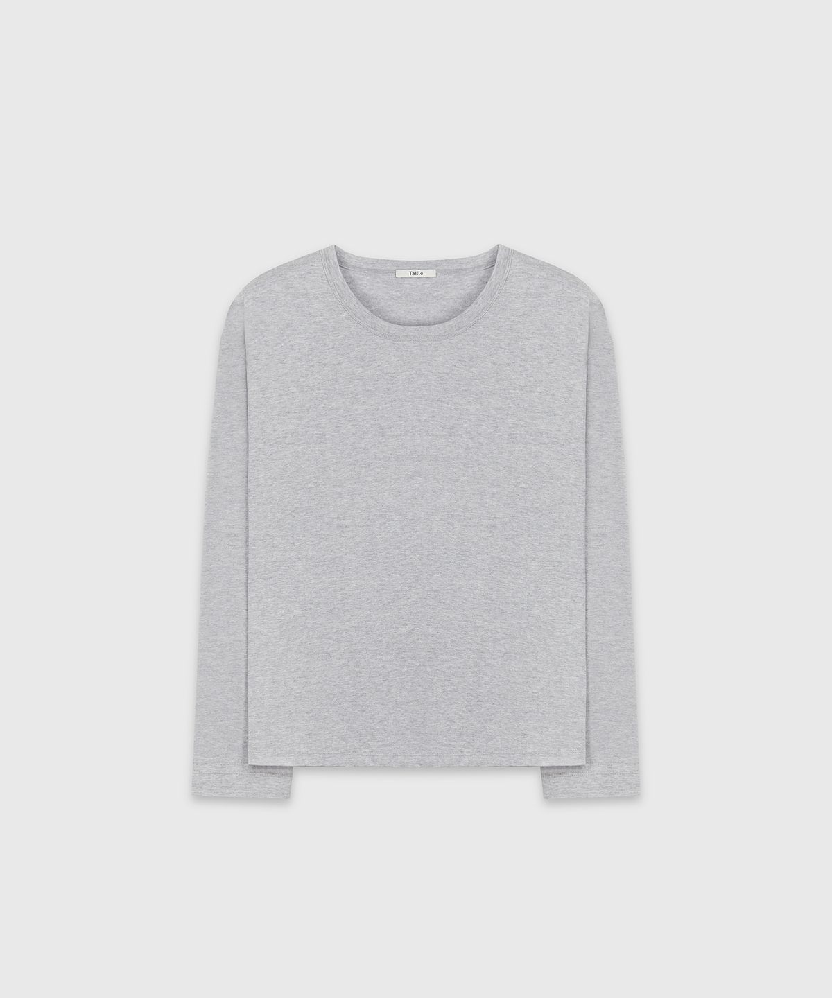 타일레(TAILLE) COTTON MODAL OVER LONG SLEEVE TOP GREY