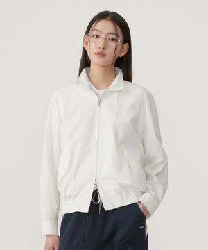 우먼 코튼 블루종 자켓 Ivory