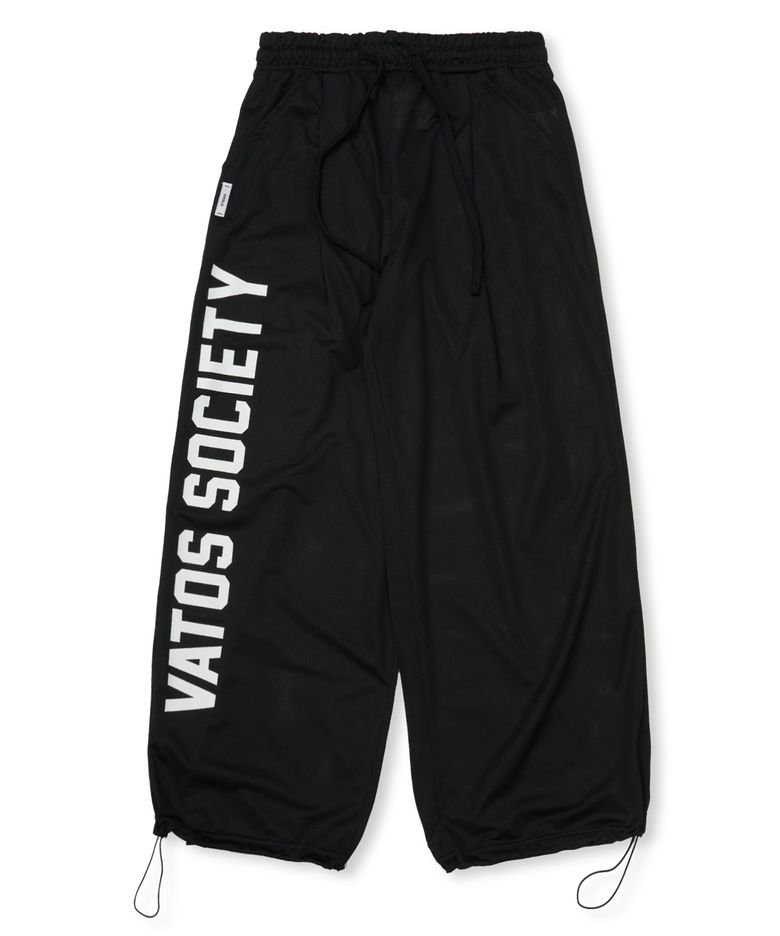Mesh Wide Jogger Pants Black