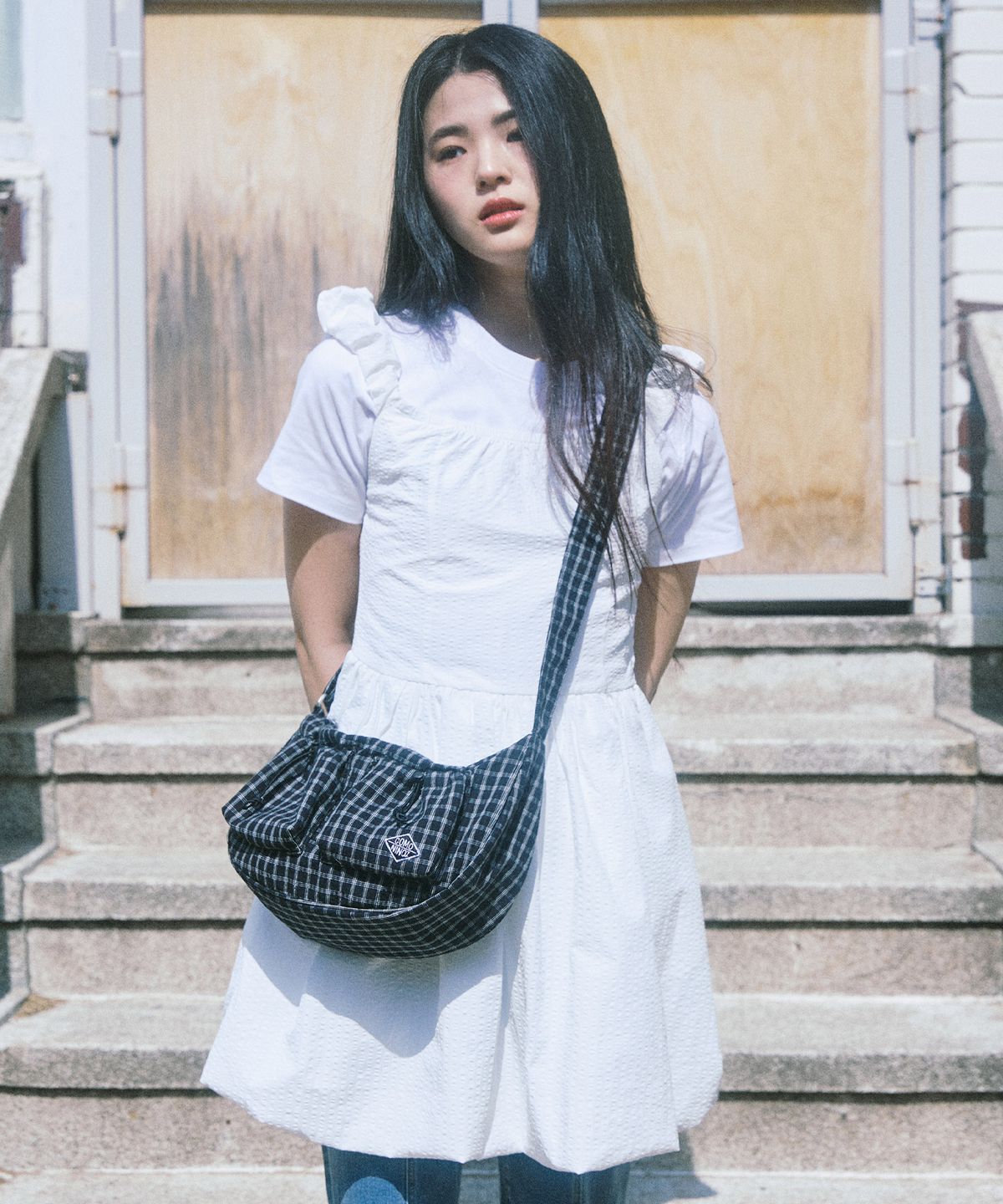 꼬모니노즈(COMONINOZ) W CLOUD SLEEVELESS ONE-PIECE [IVORY]