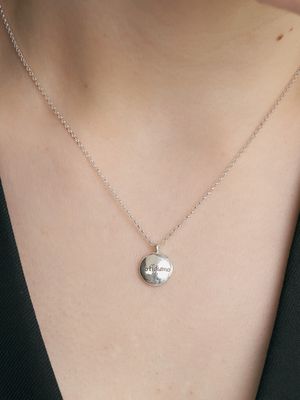 [Cotidiano]Round Signature Silver Necklace In547