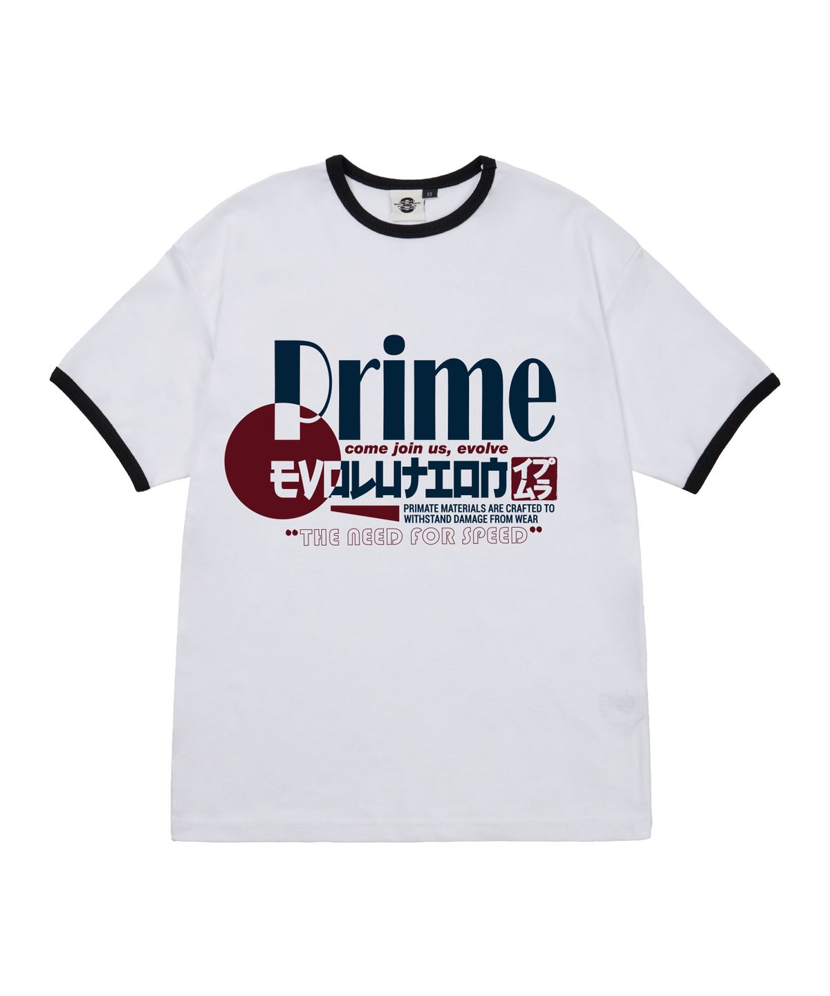 프라임에이트(PRIMATE) VK 여성 후라이스 링거 반팔티셔츠 5 COLORS