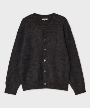 브러쉬드 탐 가디건 - 블랙 브라운