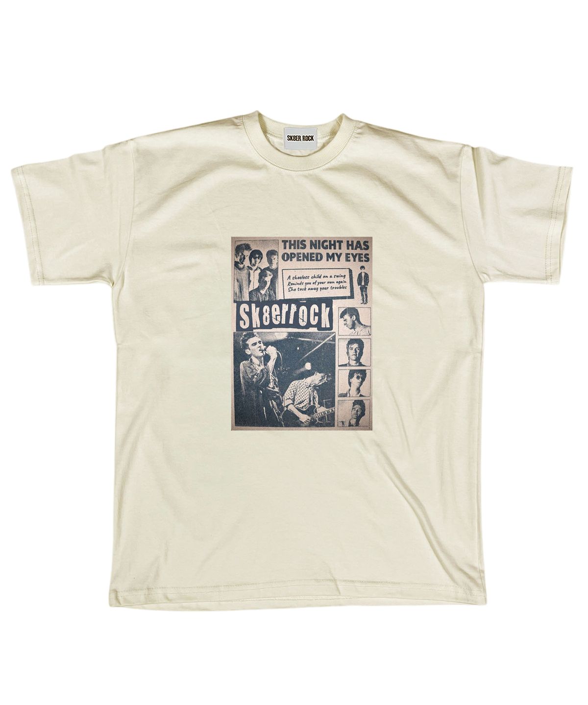 스케이터락(SK8ER ROCK) Band Poster T-shirt ((cream))