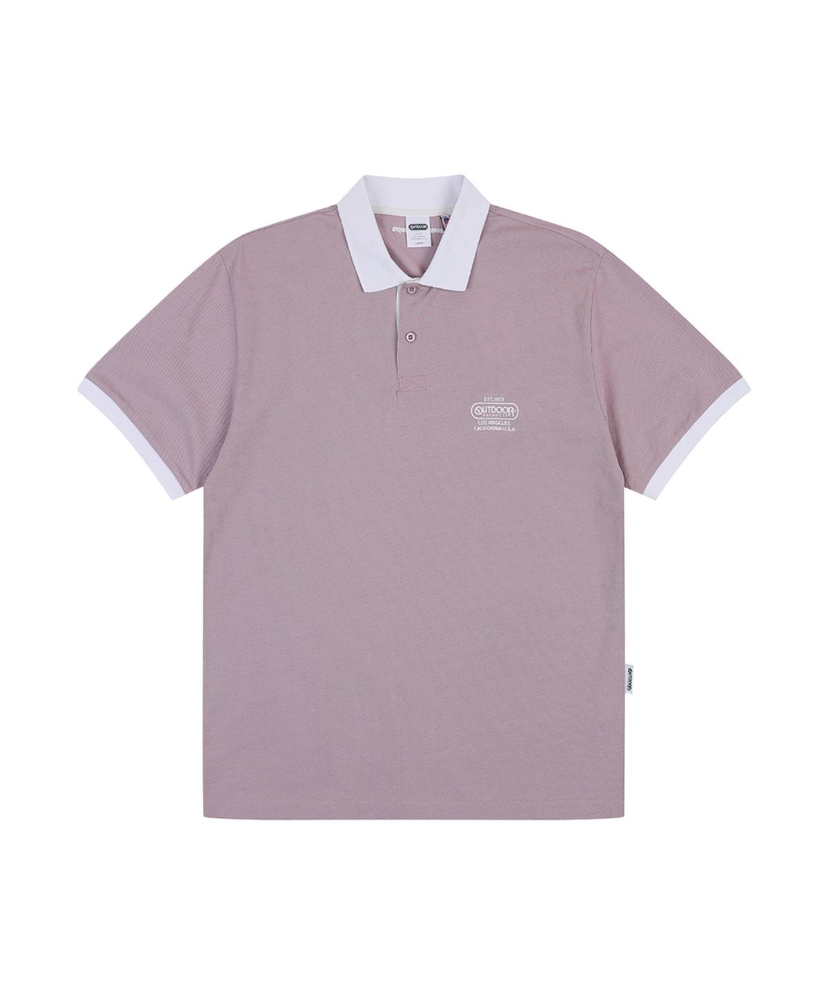 아웃도어 프로덕츠(OUTDOOR PRODUCTS) COLOR BLOCK COLLARED T SHIRTS (PURPLE)