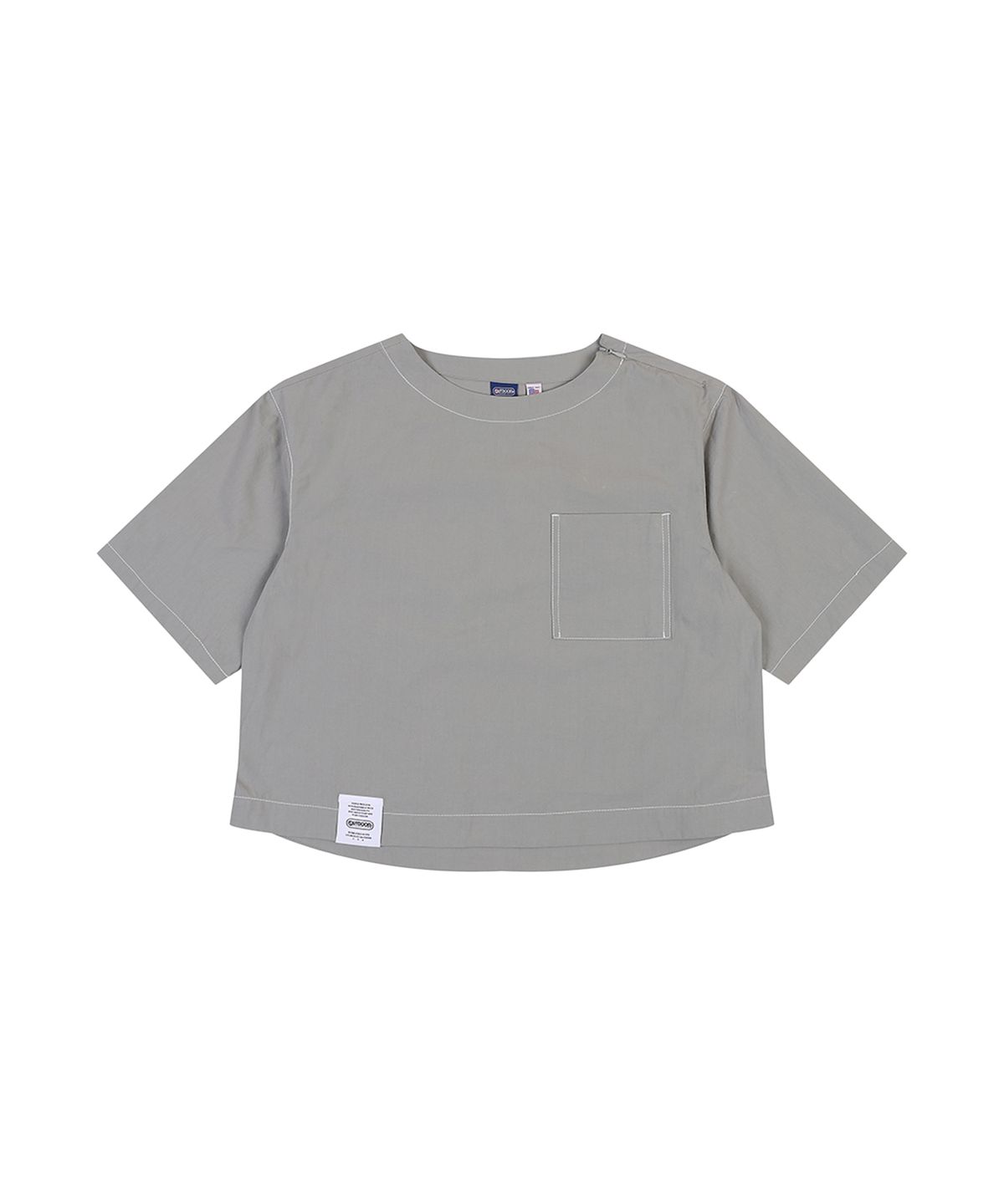 아웃도어 프로덕츠(OUTDOOR PRODUCTS) W COLOR STITCH ROUND NECK SHIRTS (KHAKI)