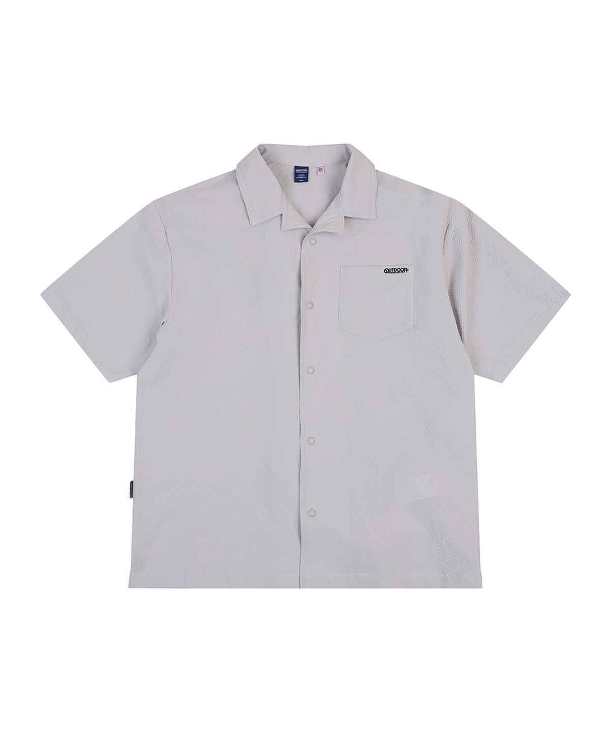 아웃도어 프로덕츠(OUTDOOR PRODUCTS) SHEER SUCKER OPEN COLLAR SHIRTS (LIGHT GRAY)